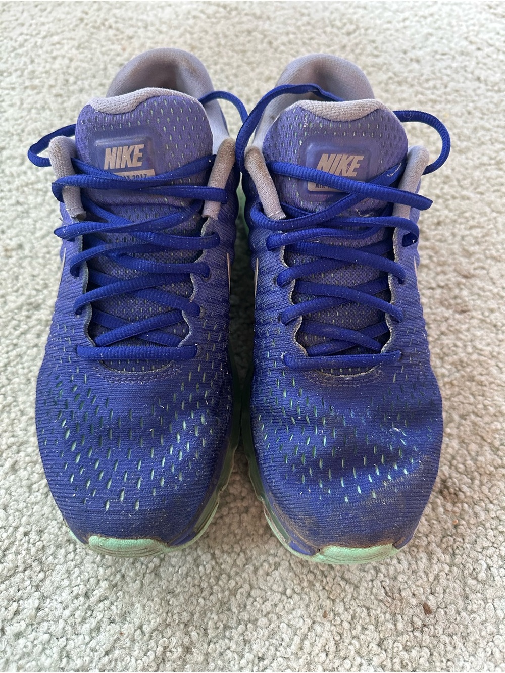 Nike Air Max Women’s Blue and Mint Athletic Running Shoes